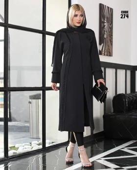 مانتو مجلسی با خرجکار گیپور و سنگ کاری (سایز بزرگ دارد)