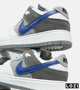 کفش کتانی مردانه سفید طوسی آبی نایک NIKE SB