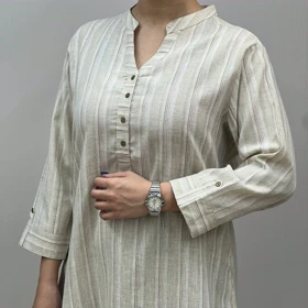 تونیک لینن جلو بسته