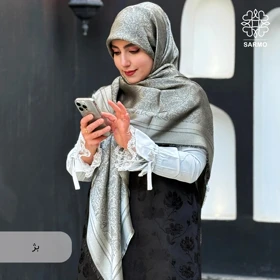 روسری ژاکارد رونا پوست ماری- 140 (بژ)