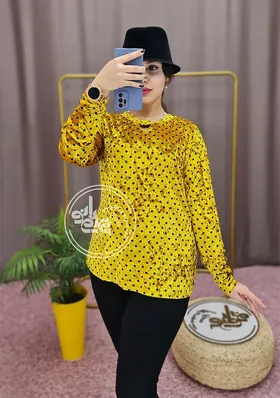 شومیز مخمل توپی