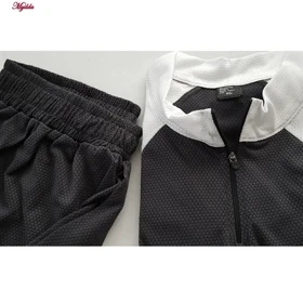 ست تیشرت آستین کوتاه و شلوارک ورزشی مردانه رنگ خاکستری مدل 5374-806