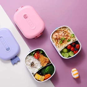 ظرف غذای داخل پلاستیک 2خانه