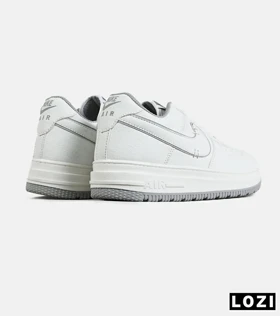 کفش کتانی بزرگ پا سفید طوسی NIKE AIR FORCE مدل 7646