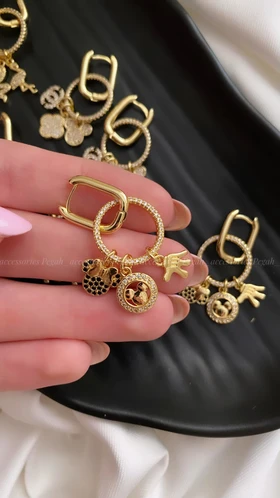 گوشواره آویزدار حلقه‌ای