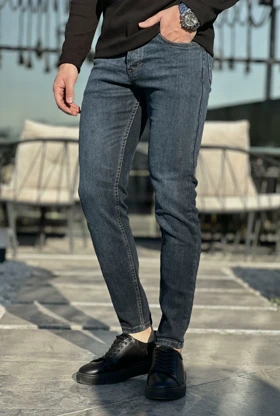 شلوار جین سورمه ای کد p212