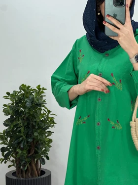 مانتو گلدوزی رزا