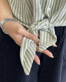 شومیز لینن گره‌ای