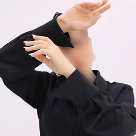 شومیز زنانه کرپ یقه پایه دار کریستینا (Cristina) سین استایل