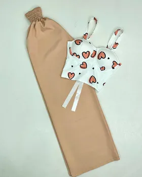 ست کراپ شلوار پرنسا