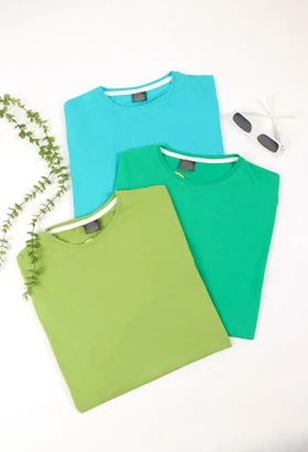 تیشرت ساده رنگی پنبه‌ای