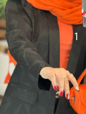 مانتو ژاکارد آستین پفی