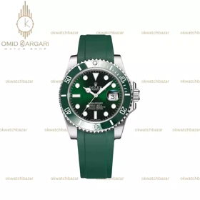 ساعت مچی رولکس سابمارینر بند رابر سبز صفحه سبز Rolex Submariner