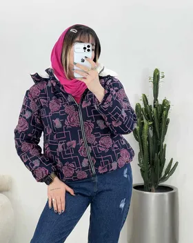 کاپشن طرح گل (62)کد3317