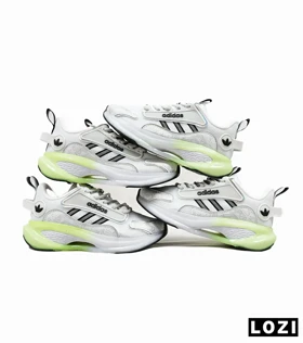 کفش کتانی مردانه و زنانه سفید سبز ADIDAS BONCE