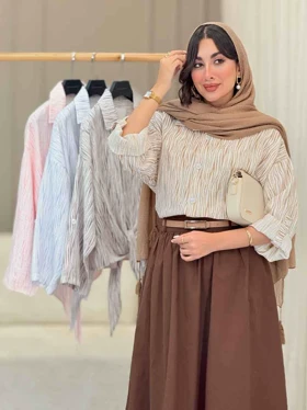شومیز آستین پاگن گره‌ای
