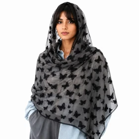 شال زنانه طرح پروانه‌ای