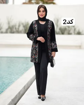مانتو مدل کرپ مجلسی نگین دوزی کد 2704