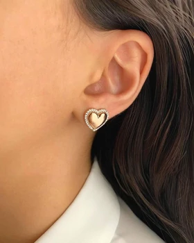 نیم ست قلب دور نگین ژوپینگ