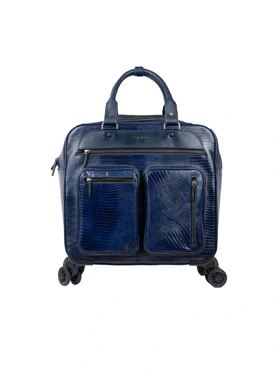 ساک مسافرتی چرم مدل yb1013 (سرمه ای)