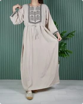 ساحلی نخی طرح نورا 7353 (کرمی)