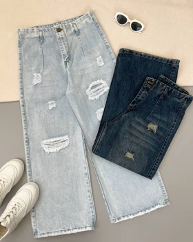 شلوار جین واید لگ قد 90 کد 4923