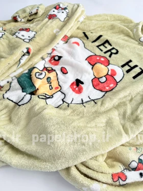 ست بلوز و شلوار حوله ای طرح کیتی