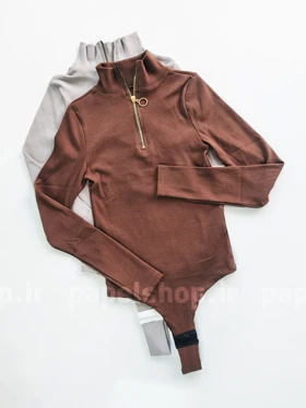 بادی کبریتی یقه ایستاده نیم زیپ