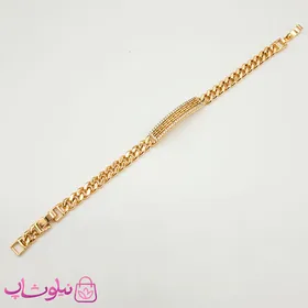 دستبند زنانه ژوپینگ کارتیه با پلاک نگین‌دار