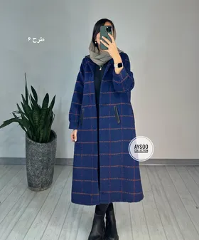 پالتو بلند کلاه چرم