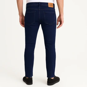 شلوار جین راسته مردانه رنگ سرمه ای تیره با کیفیت 1404