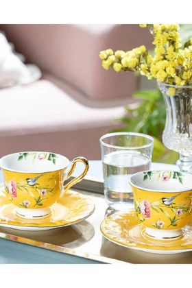 سرویس فنجان قهوه دو نفره English Home مدل Vanilla New Bone China