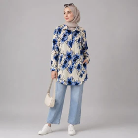 مانتو زنانه کراش گلدار نسترن کد 230