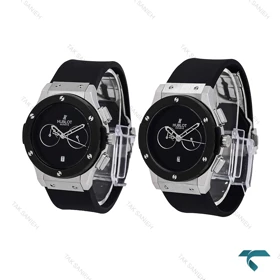 ساعت ست هابلوت نقره ای مشکی مهندسی Hublot-6786-S