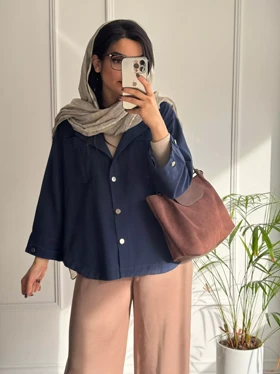 مانتو کتان جین رنگی شایلین