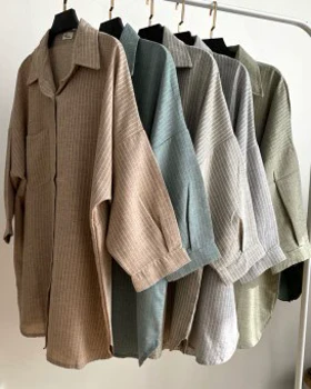 شومیز مانتویی لینن نخ تینا 1