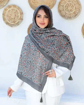 شال سوپرنخ طرح گل ریز