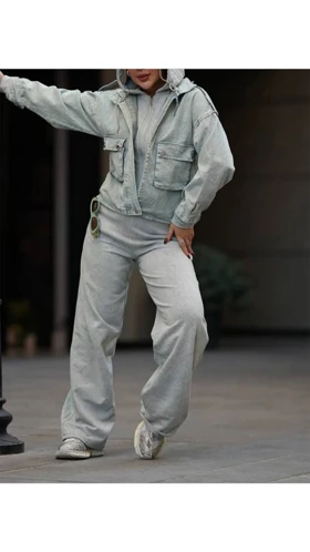 ست ترکیبی جین و دورس زنانه 908879