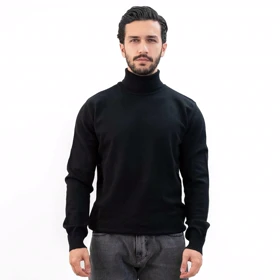 پلیور بافت یقه اسکی اسلیم فیت مردانه - 03252356