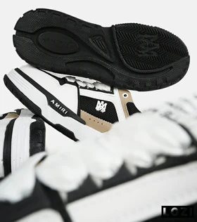 کفش کتانی سفید مشکی قهوه ای AMIRI MA2 Leather