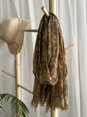 شال نخی طرحدار ترمه 20600