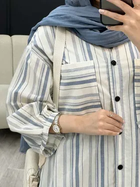 مانتو دو جیب آستین چین