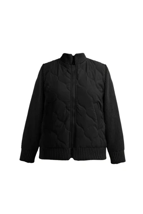 کاپشن ترکیبی - 1703 (مشکی)