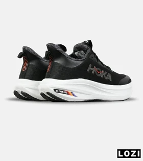 کفش کتانی مردانه و زنانه مشکی HOKA مدل 7555