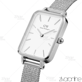 ساعت دنیل ولینگتون زنانه سیلور صفحه سفید بند حصیری 103873