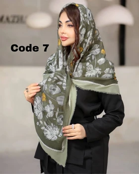 روسری نخ اسپان گل‌دار بهاره 3535