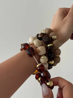 دستبند کشی رزینی وارداتی مهره دار