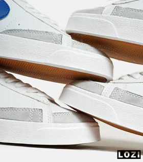 کفش نایک مردانه و زنانه سفید آبی Nike Blazer Low 77