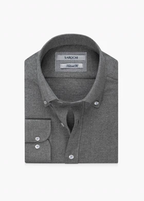 پیراهن کژوال پشمی جناقی طوسی تیره