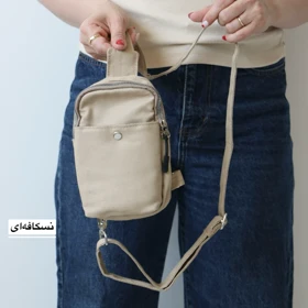 بادی بگ زنانه مدل فیدو کتان (نسکافه ای)